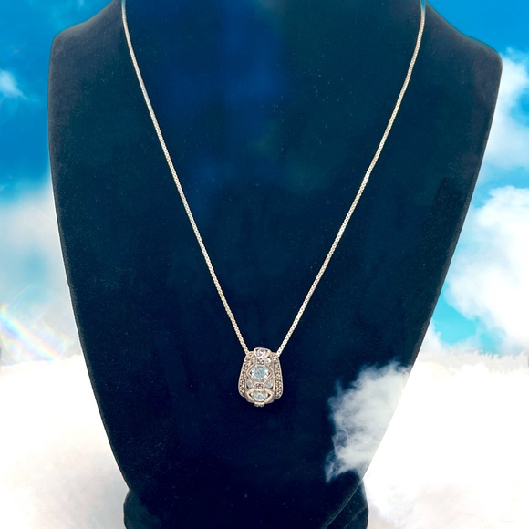 Chapal, Inc Jewelry - Art Deco 925 Silver Marcasite & Crystal Diamond Pendant